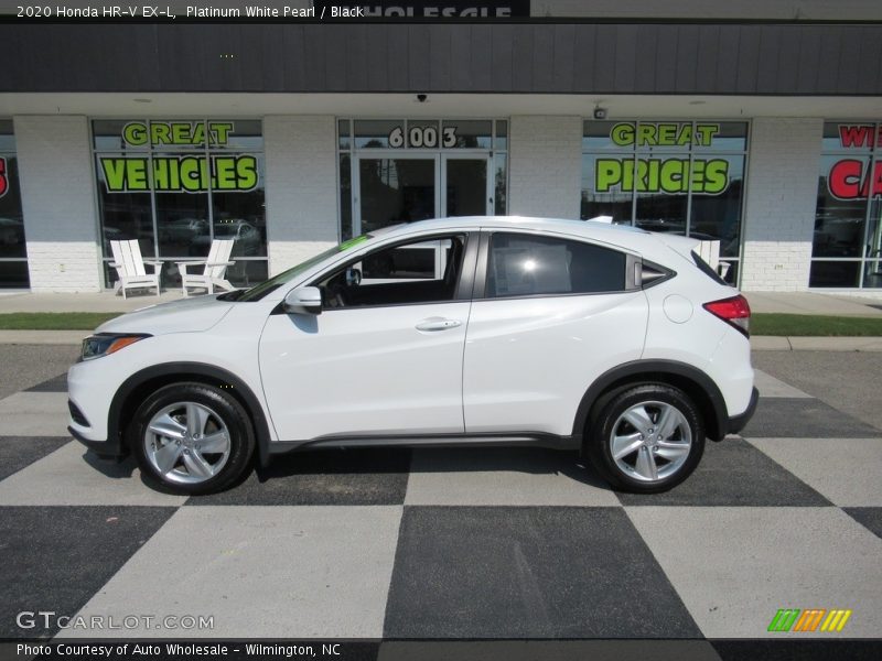 Platinum White Pearl / Black 2020 Honda HR-V EX-L