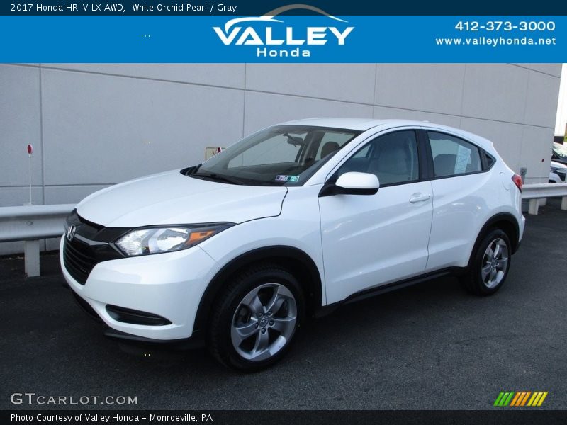 White Orchid Pearl / Gray 2017 Honda HR-V LX AWD