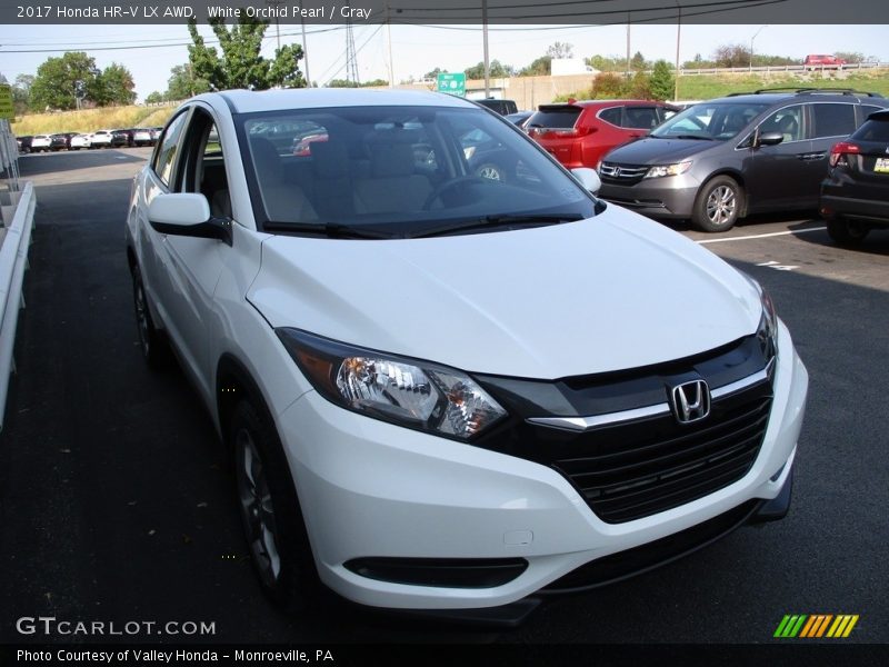 White Orchid Pearl / Gray 2017 Honda HR-V LX AWD
