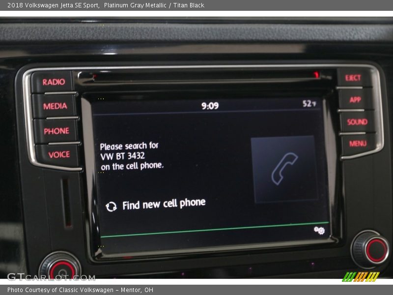 Platinum Gray Metallic / Titan Black 2018 Volkswagen Jetta SE Sport