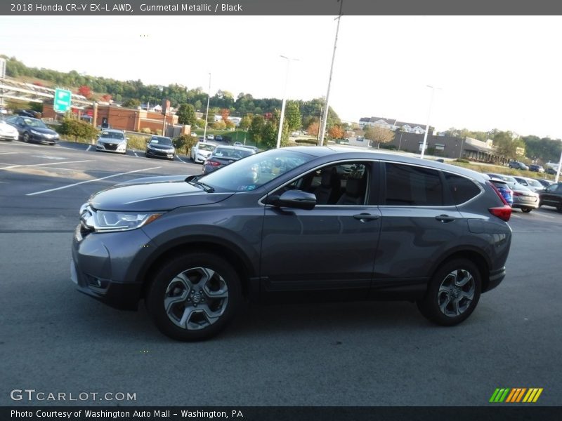 Gunmetal Metallic / Black 2018 Honda CR-V EX-L AWD