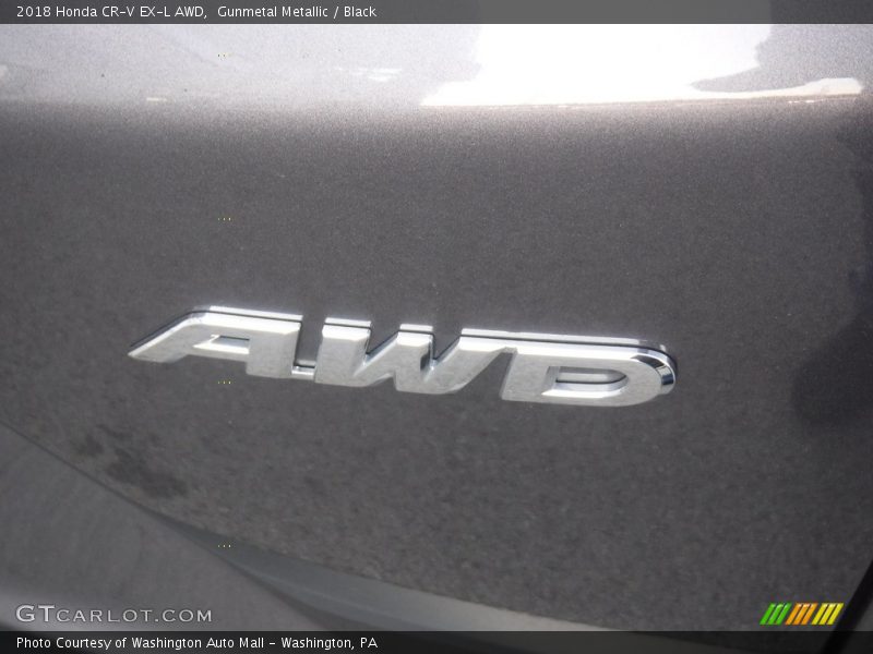 Gunmetal Metallic / Black 2018 Honda CR-V EX-L AWD