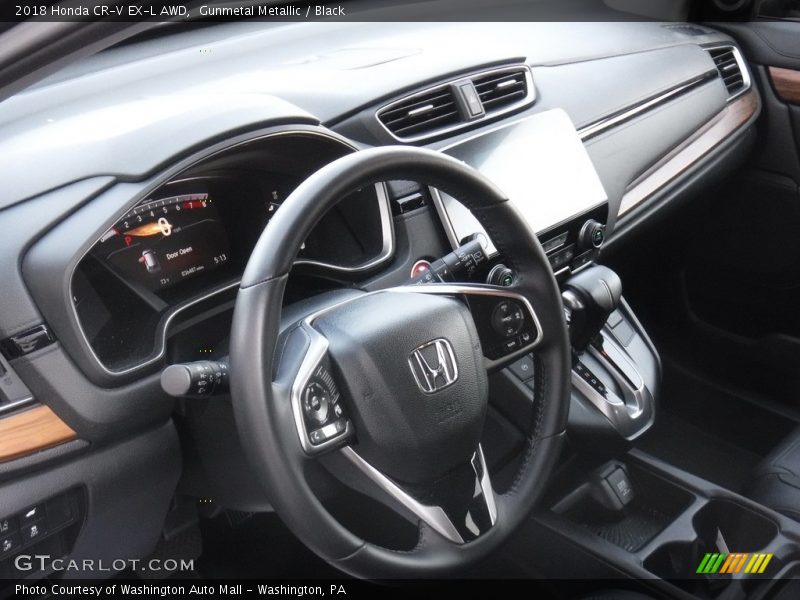 Gunmetal Metallic / Black 2018 Honda CR-V EX-L AWD