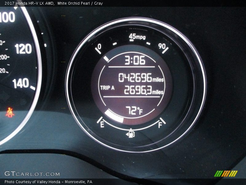 White Orchid Pearl / Gray 2017 Honda HR-V LX AWD