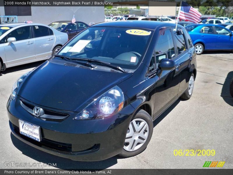 Nighthawk Black Pearl / Black/Grey 2008 Honda Fit Hatchback