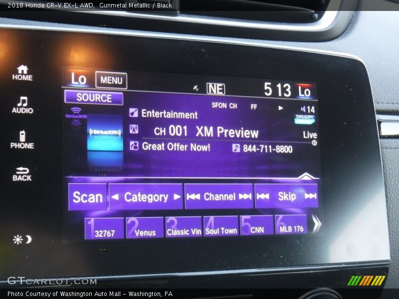 Gunmetal Metallic / Black 2018 Honda CR-V EX-L AWD
