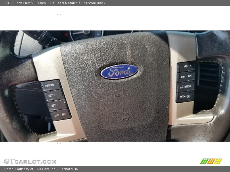 Dark Blue Pearl Metallic / Charcoal Black 2012 Ford Flex SE
