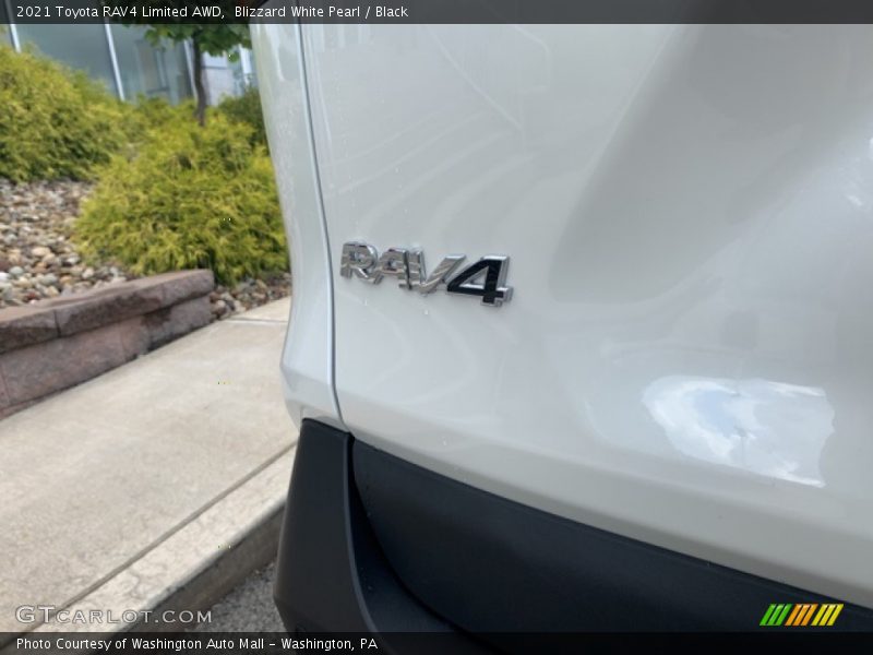 Blizzard White Pearl / Black 2021 Toyota RAV4 Limited AWD