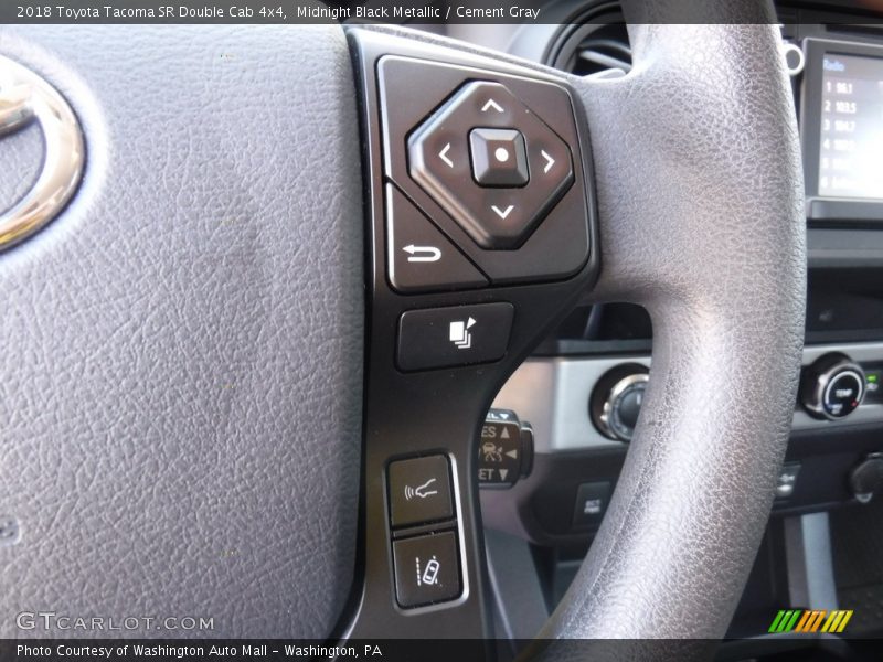 Midnight Black Metallic / Cement Gray 2018 Toyota Tacoma SR Double Cab 4x4