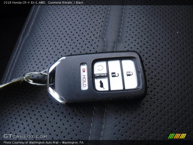 Gunmetal Metallic / Black 2018 Honda CR-V EX-L AWD