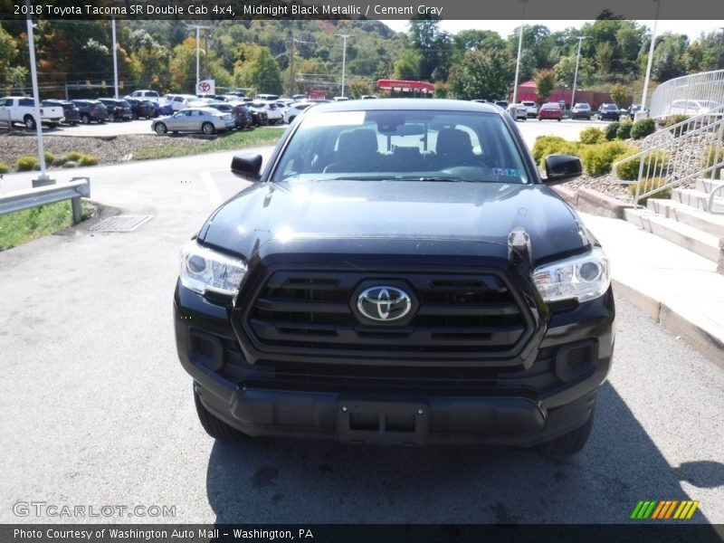Midnight Black Metallic / Cement Gray 2018 Toyota Tacoma SR Double Cab 4x4