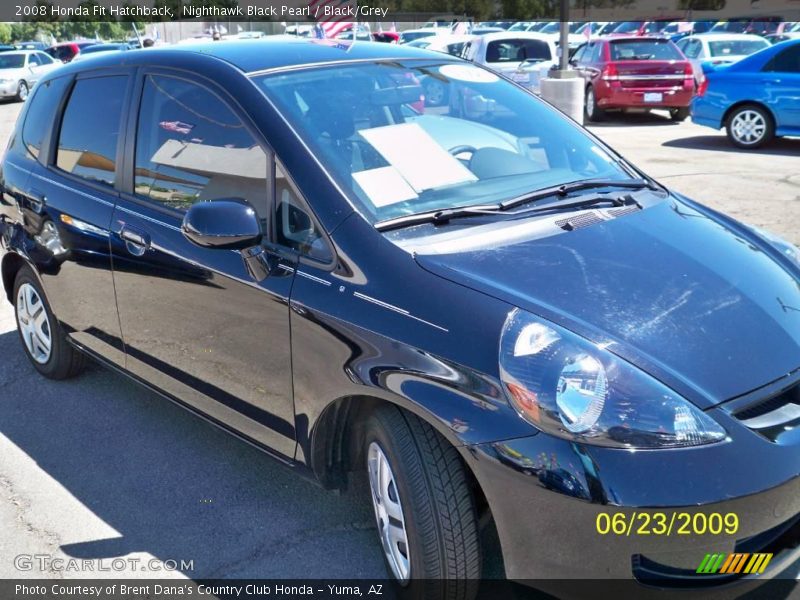 Nighthawk Black Pearl / Black/Grey 2008 Honda Fit Hatchback