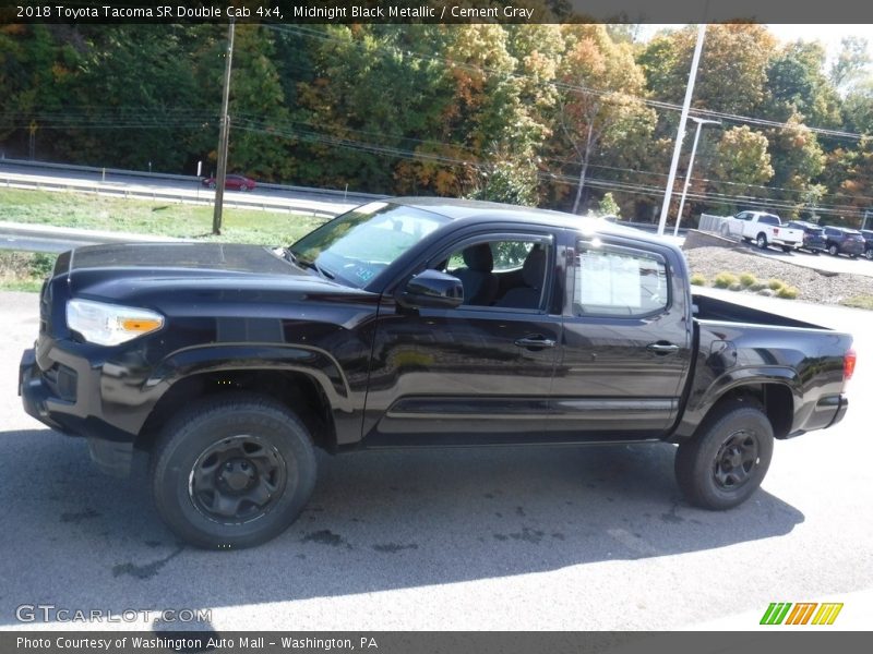 Midnight Black Metallic / Cement Gray 2018 Toyota Tacoma SR Double Cab 4x4
