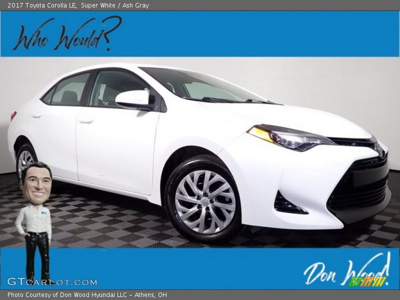 Super White / Ash Gray 2017 Toyota Corolla LE
