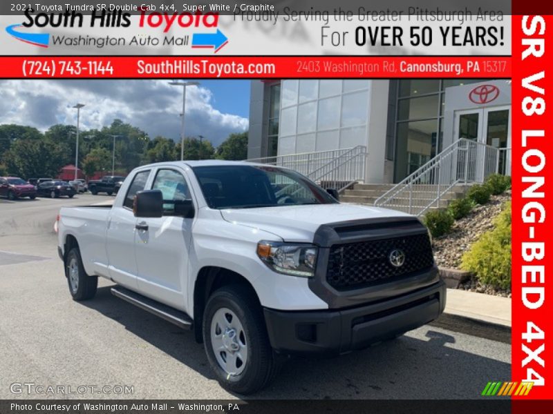 Super White / Graphite 2021 Toyota Tundra SR Double Cab 4x4