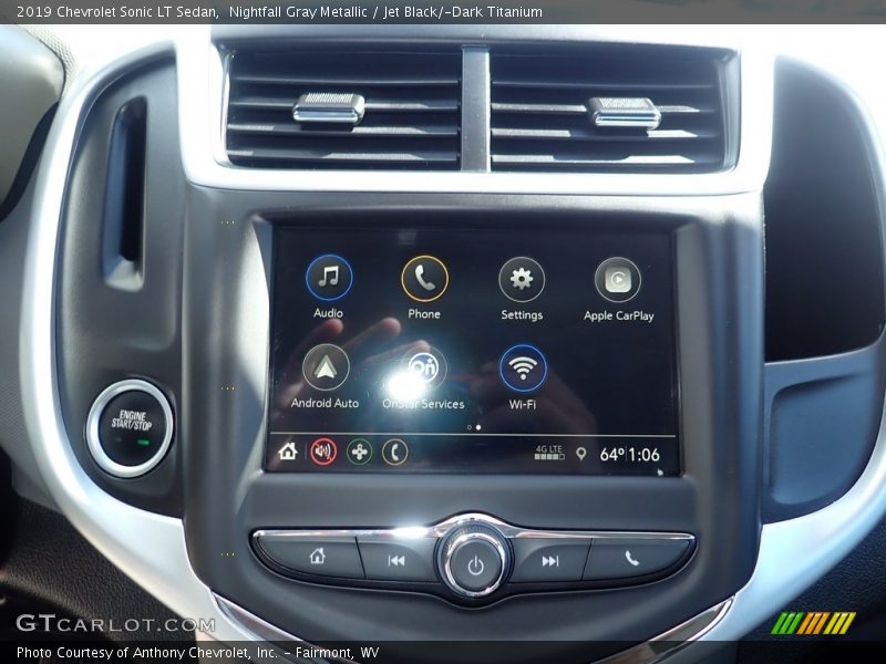 Nightfall Gray Metallic / Jet Black/­Dark Titanium 2019 Chevrolet Sonic LT Sedan