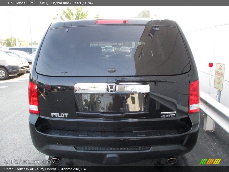 Crystal Black Pearl / Gray 2015 Honda Pilot SE 4WD