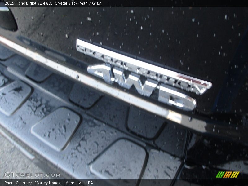 Crystal Black Pearl / Gray 2015 Honda Pilot SE 4WD