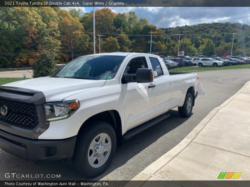 Super White / Graphite 2021 Toyota Tundra SR Double Cab 4x4