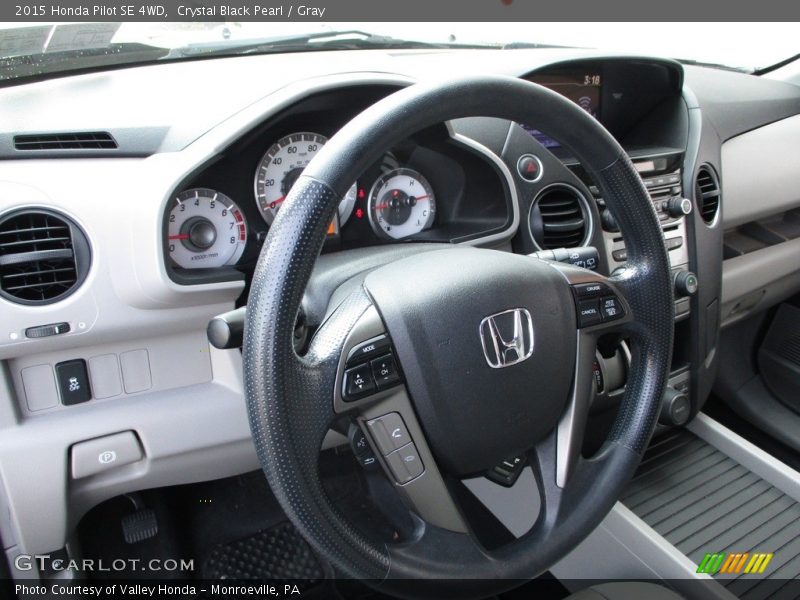 Crystal Black Pearl / Gray 2015 Honda Pilot SE 4WD