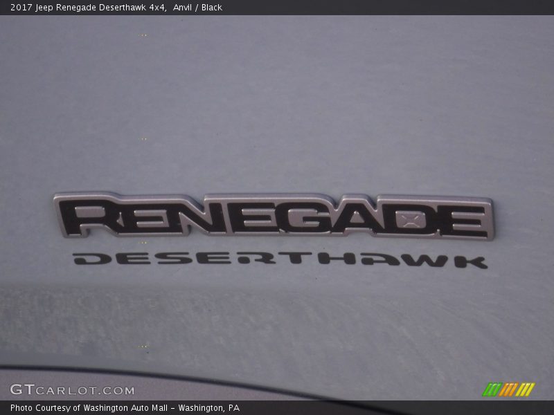 Anvil / Black 2017 Jeep Renegade Deserthawk 4x4