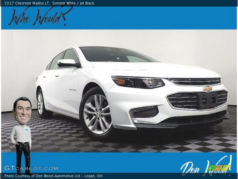 Summit White / Jet Black 2017 Chevrolet Malibu LT