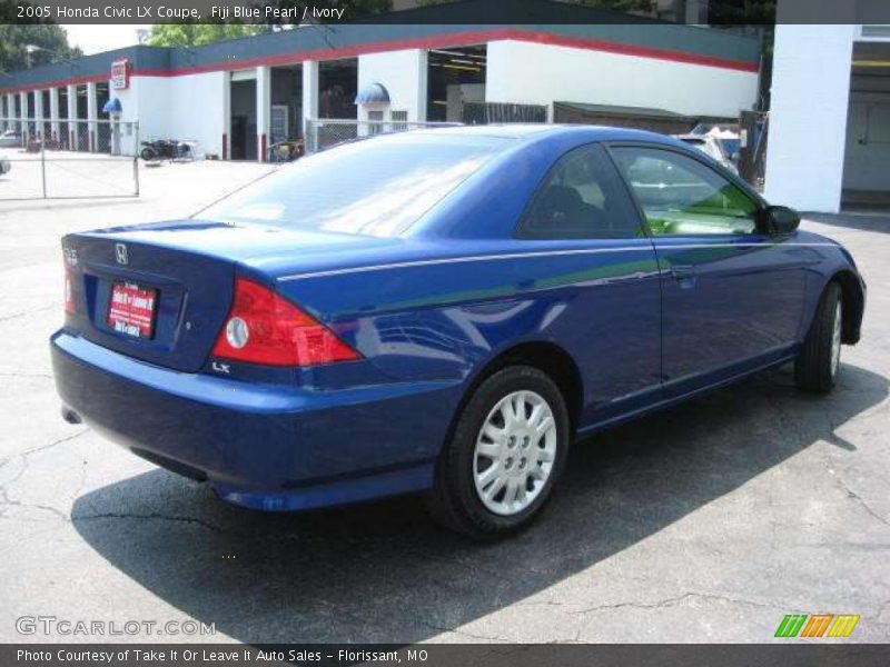 Fiji Blue Pearl / Ivory 2005 Honda Civic LX Coupe