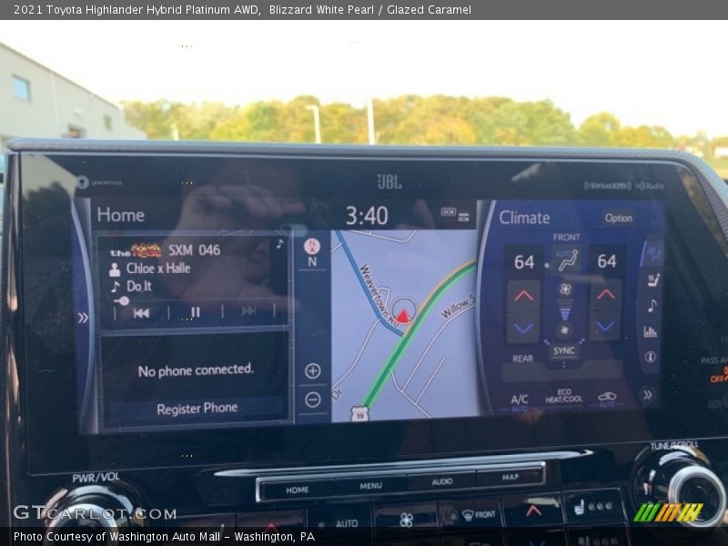 Controls of 2021 Highlander Hybrid Platinum AWD