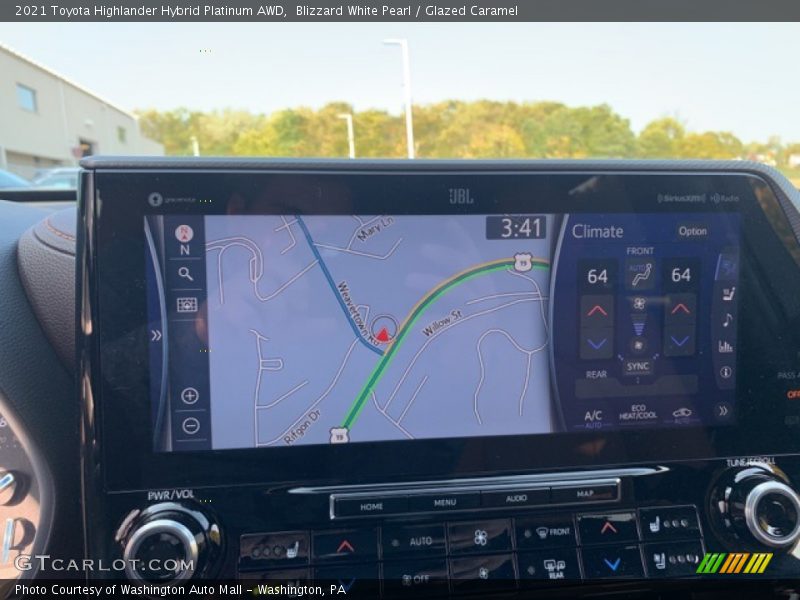 Navigation of 2021 Highlander Hybrid Platinum AWD