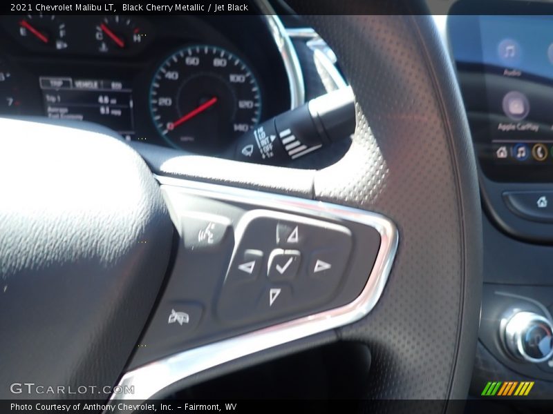 Black Cherry Metallic / Jet Black 2021 Chevrolet Malibu LT