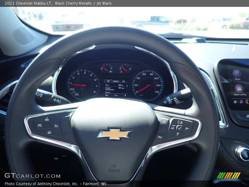 Black Cherry Metallic / Jet Black 2021 Chevrolet Malibu LT