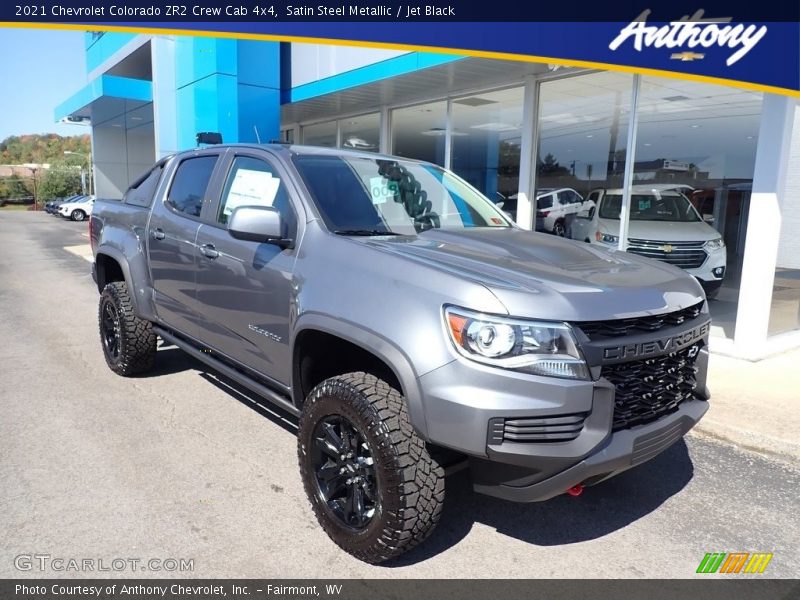 Satin Steel Metallic / Jet Black 2021 Chevrolet Colorado ZR2 Crew Cab 4x4