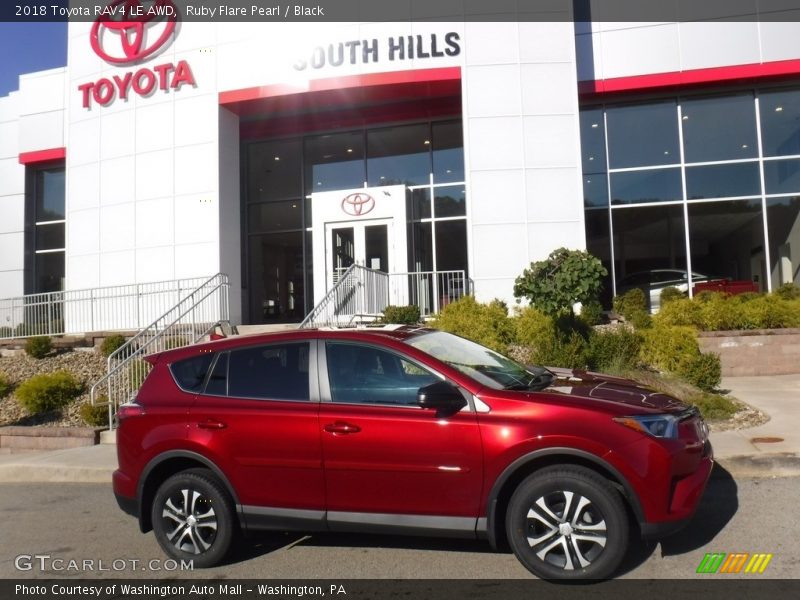 Ruby Flare Pearl / Black 2018 Toyota RAV4 LE AWD