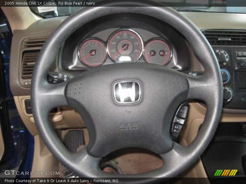 Fiji Blue Pearl / Ivory 2005 Honda Civic LX Coupe