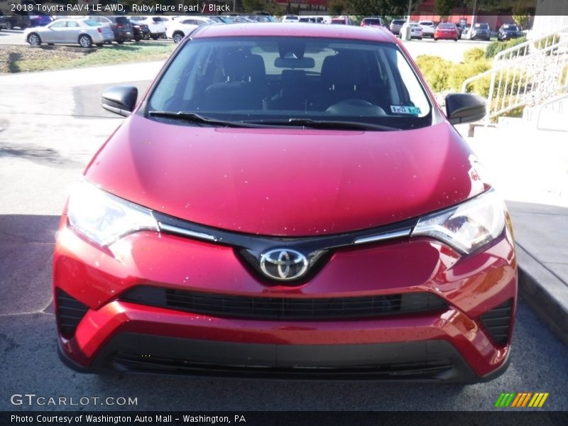 Ruby Flare Pearl / Black 2018 Toyota RAV4 LE AWD