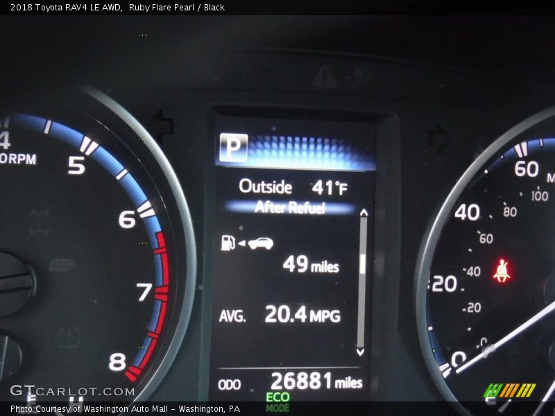 Ruby Flare Pearl / Black 2018 Toyota RAV4 LE AWD
