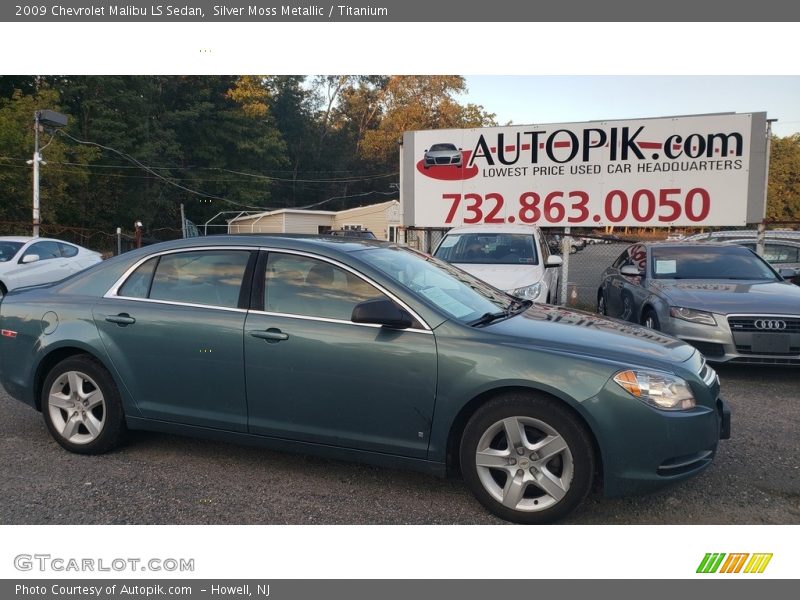 Silver Moss Metallic / Titanium 2009 Chevrolet Malibu LS Sedan
