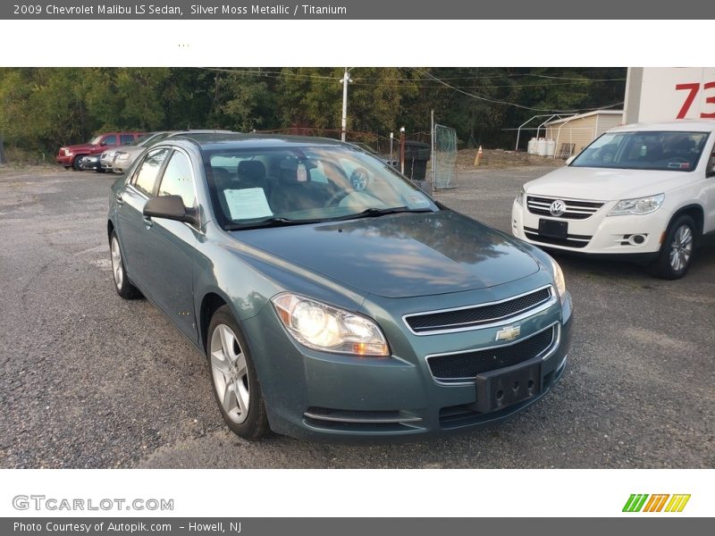 Silver Moss Metallic / Titanium 2009 Chevrolet Malibu LS Sedan