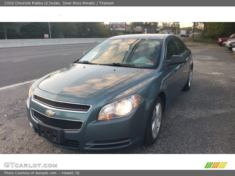 Silver Moss Metallic / Titanium 2009 Chevrolet Malibu LS Sedan