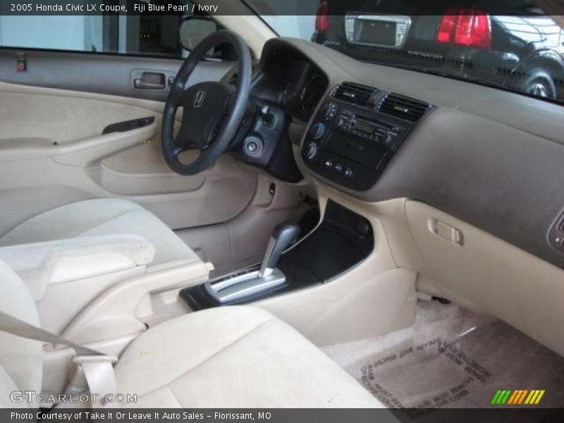 Fiji Blue Pearl / Ivory 2005 Honda Civic LX Coupe