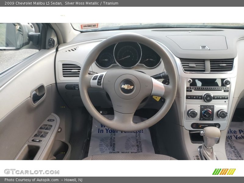 Silver Moss Metallic / Titanium 2009 Chevrolet Malibu LS Sedan