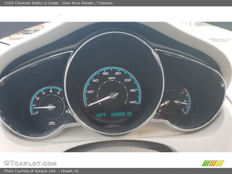 Silver Moss Metallic / Titanium 2009 Chevrolet Malibu LS Sedan