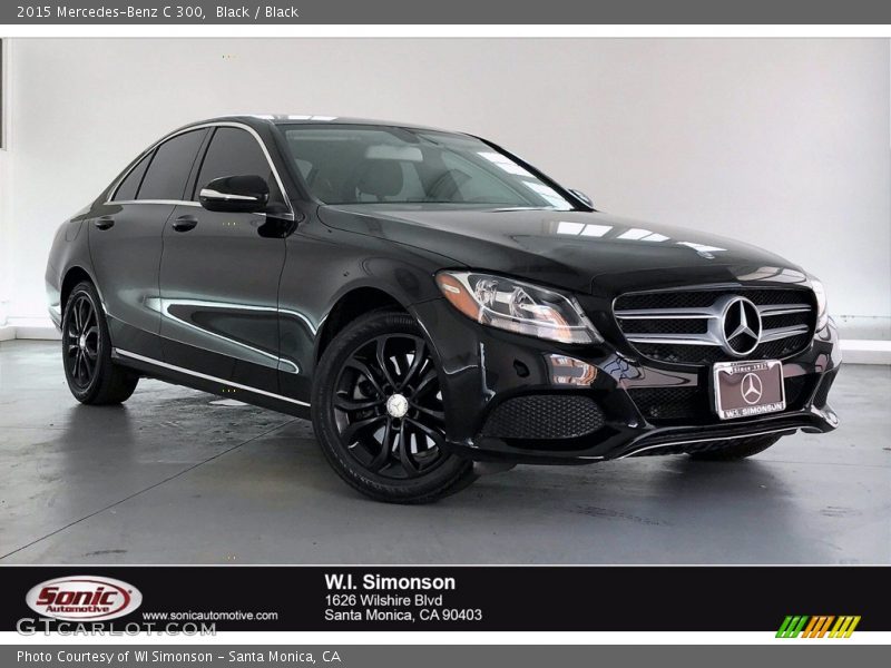 Black / Black 2015 Mercedes-Benz C 300