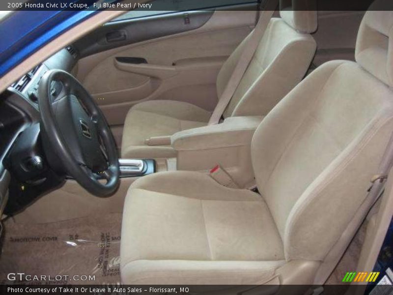 Fiji Blue Pearl / Ivory 2005 Honda Civic LX Coupe