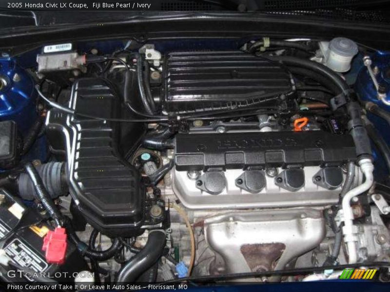 Fiji Blue Pearl / Ivory 2005 Honda Civic LX Coupe