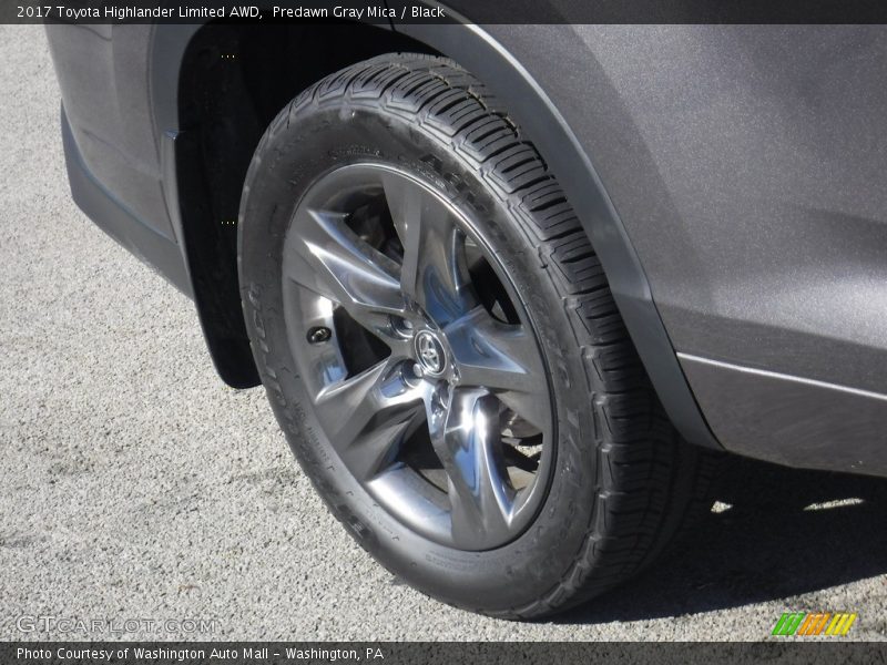 Predawn Gray Mica / Black 2017 Toyota Highlander Limited AWD