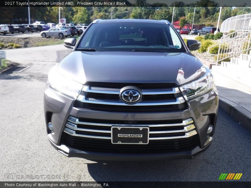 Predawn Gray Mica / Black 2017 Toyota Highlander Limited AWD