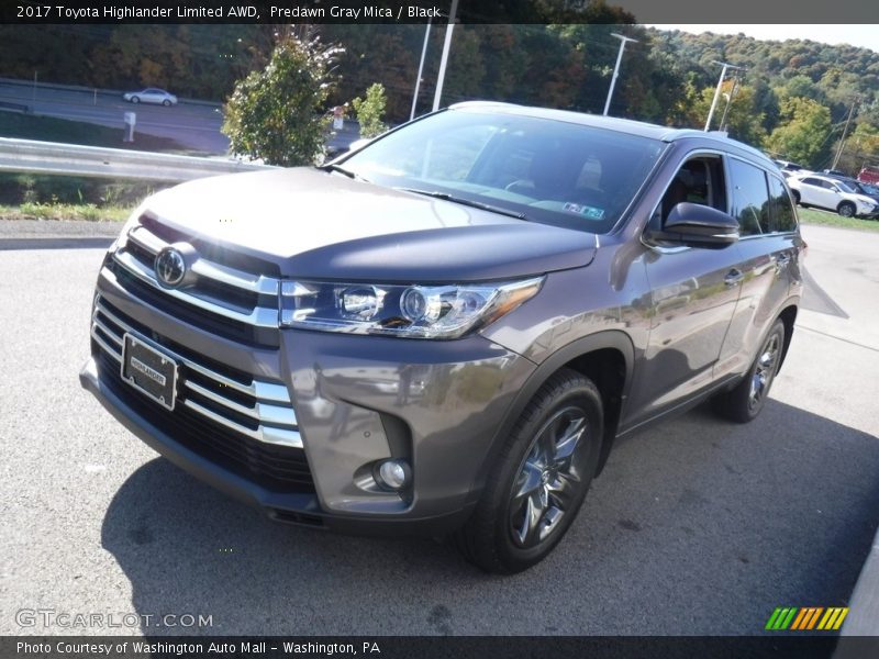 Predawn Gray Mica / Black 2017 Toyota Highlander Limited AWD