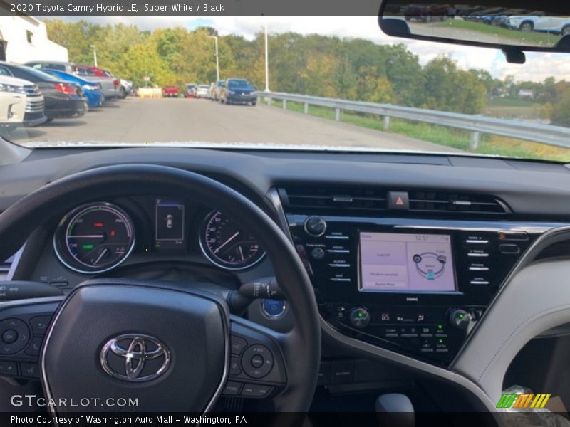 Super White / Black 2020 Toyota Camry Hybrid LE