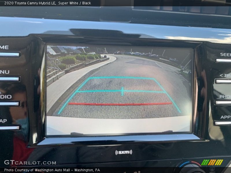 Super White / Black 2020 Toyota Camry Hybrid LE
